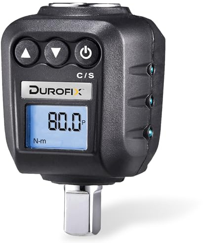 Durofix RM602-3 3/8” Digital Torque Adapter (8-80 Nm) with Buzzer, LED Flash Notification, Protective Case & ISO 6789 Standards with Certificate of Calibration