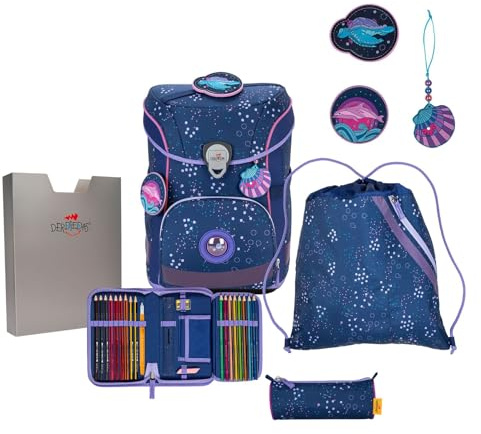 DerDieDas ErgoFlex Easy Schulranzenset 5-teilig Deep Ocean