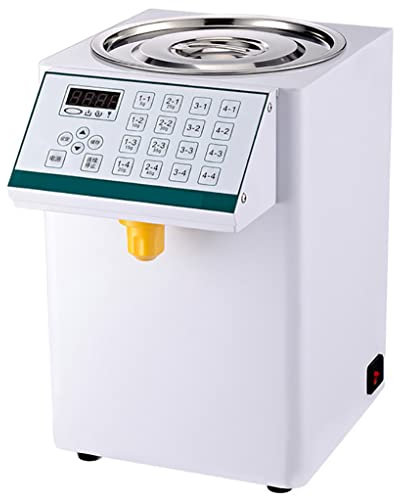 Ice Cream Maker,Automatic Fructose Dispenser, Sugar Syrup Dispenser DIY Bubble Tea Milk Tea Soft Drink Dispenser for Bubble Tea Fructose Quantitative Machine Stainless Steel Barrel