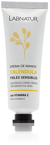 Crema de Manos Caléndula - Hidratante - 50 ml - Labnatur | Con Aceite de Almendras Dulces, Camomila y Urea - Reparadora - Piel Sensible - Natural y Vegana - Hecha en España