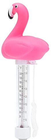 HERCHR Schwimmendes Pool-Thermometer, Schwimmendes Schwimmbad-Thermometer, Flamingo-Teich-Wassertemperatur-Thermometer, Leicht Ablesbares Schwimmendes Pool-Thermometer in Tierform Für Schwimmbad, Spa