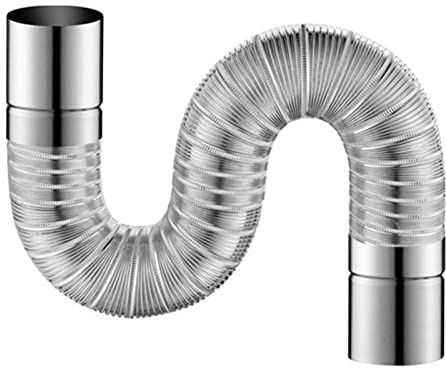 Abluftschlauch Kleinkalibriges 2-Zoll-Lüftungsauspuffrohr, Teleskoprohr aus Aluminiumfolie, Warmwasserbereiter, Dunstabzugshaube, verlängertes Auspuffrohr Lüftungsschlauch ( Color : 1.5M/59IN , Size :