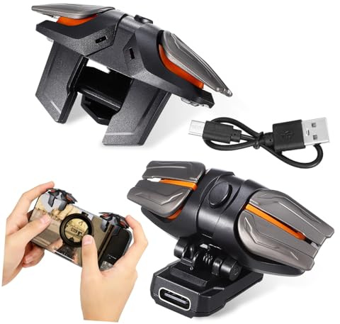 Veemoon Joystick für Handy Spielcontroller mit Kabel Empfindliche Spielauslöser Handschuhe USB Abs Kunststoff Zubehör Gaming