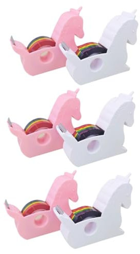 NUOBESTY 6stücke Kawaii Tape Dispenser Kleiner Tape Cutter Für Büro Und Schule Praktisches Werkzeug Zum Schneiden Von Klebeband Für Bastelprojekte Und Scrapbooking