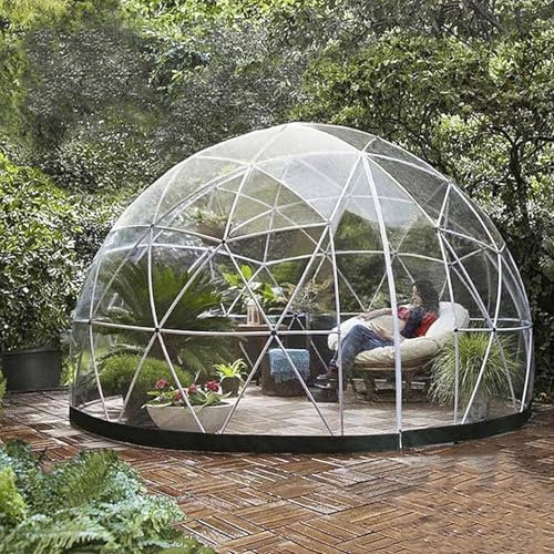JJENXYYDS Outdoor Clear Bubble Tent,Waterproof Clear Dome Tent,4 Season Clear Dome Shelter,Canopy Gazebos Screen House Room Lean to Greenhouse,For Sports, Camping, Garden