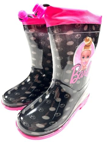 Disney Stivale Barbie per Bambina, Caldo e Comodo, Design Elegante e Alla Moda, Ideale per l'Inverno e il Freddo, Nero, 34