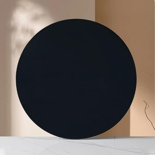 Générique Plateau Tournant Lazy Susan pour Table à Manger Grand Assiette de Service Rotative en Marbre Texturé Rock Slab Plateau Rotatif Ronde Centre de Table de Cuisine(Matte Black,24in/60cm)