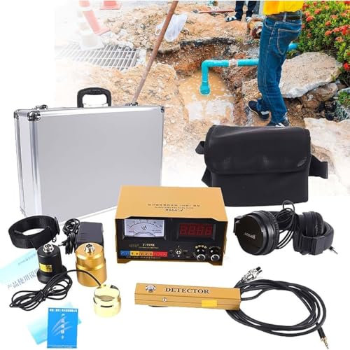 GJBMXSM Detector De Fugas De Agua Subterránea Profesional, Sensor Geófono De Fuga De Agua Eléctrico para Exteriores, Sensor De Fuga De Agua Preciso Y Confiable para Tuberías