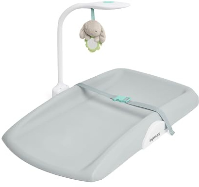 Ingenuity Cambiador Day & Night Sylvi para bebé, con luz nocturna y opción de luz roja para favorecer el sueño, fácil de limpiar, desde recién nacidos
