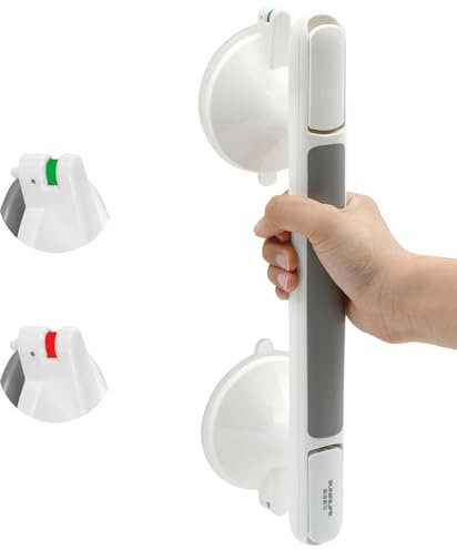 Bebochoi Dusche Haltegriff mit Saugnapf, Haltegriffe für Senioren, Haltegriff Dusche Ohne Bohren, Haltegriff Bad WC Haltegriffe, Rutschfreier Haltegriff Bad WC Für Ältere Menschen (1 Stk)