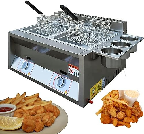Friggitrice a gas propano GPL friggitrice con cestello e coperchio per ristorante e cucina domestica