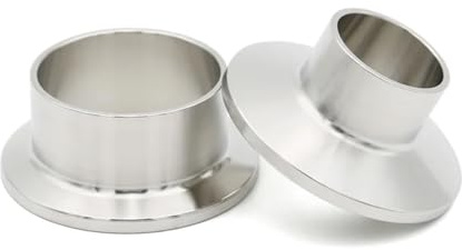 1 Stück 12,7 19 25 38 108 mm 0,5 Zoll 0,75 Zoll 1 Zoll 2 Zoll 3 Zoll 4 Zoll SS304 Edelstahl-Rohrverschraubungen Schweißhülse Tri-Clamp-Flansch(45mm Ferrule64)