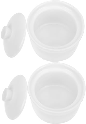 INOOMP 2piezas Cuenco De Cerámica Para Guisar Con Tapa Recipientes Para Alimentos Hogar Utensilios De Cocina Para y Sopa