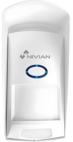 NIVIAN Sensore di Movimento da Esterno Wireless 433 MHz – Rilevatore Presenza PIR Infrarossi, Immunità Animali <25Kg, Portata 150m, Funzionamento a Batterie