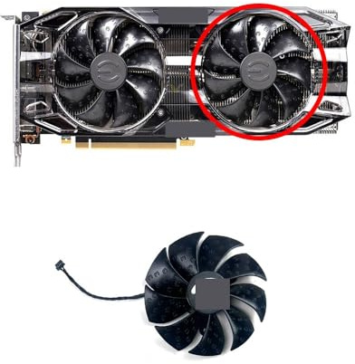 FDMOZRE Ventola di Raffreddamento 87mm PLA09215S12H per ventole per schede Video grafiche EVGA RTX 2060 2070 2080 2080Ti 2080S Super XC Ultra(B)