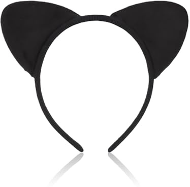 Katzenohren Haarreif Erwachsene Kinder,Haarreif Fasching Damen,Katze Kostüm Cat Ears Schwarz Kopfschmuck,Karneval Noir Katzen Ohren Haarreifen Stirnband,für Carnival Cosplay Katzenkostüm Accessoires