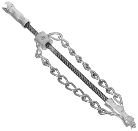 Veemoon Heavy Duty 16mm Dual-Chain Drain Cleaning Tool for Sewer Blockages, Flexible Shaft Pipe Clog Clearing Chain for Household Pipe Unclogging and Trap Maintenance