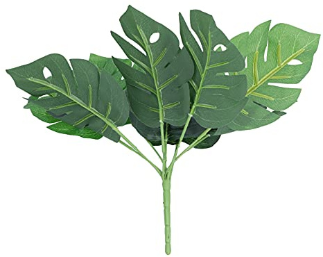 Stylebest Pianta Artificiale Riutilizzabile con Foglie di Monstera per Decorazioni Domestiche e Feste in Giardino, 33 Cm, in Plastica