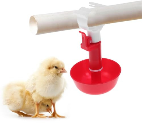 10 Pièces Abreuvoir Automatique pour Poules et Gobelet à Eau | Plastique, Débit Réglable, Haute Intensité, Clip et Ressort Inclus, Usage Pratique pour Élevage Avicole