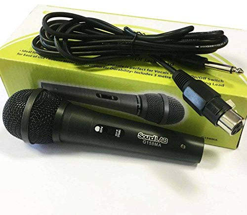 Soundlab Dynamic Switched Microphone with Metal Body and XLR-Jack Lead