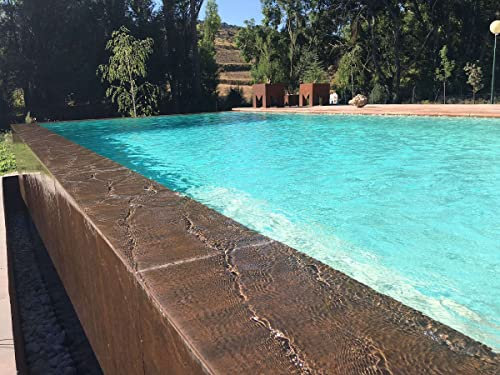 Poolomio PVC-Poolfolie Premium Line Meterware, hochwertige & kältebeständige Poolinnenfolie für Schwimmbecken, Ersatzfolie Stärke 1,5 mm, Poolinnenhülle mit Rollenbreite 1,65 x 25,2 m, Sandfarben