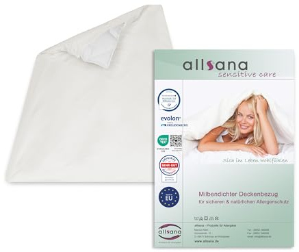 allsana Encasing Deckenbezug 100x135 cm Milbenschutz Kinder-Bettwäsche | Allergendichter Zwischenbezug, gegen Milben & Bettwanzen, atmungsaktiv, Hohenstein & Dermatest zertifiziert, 95°C waschbar