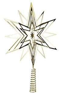 étoile 3D Sapin Doré. 30 cm
