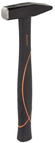 Picard Riveting Hammer BlackTec, German Pattern, Cross Peen, Alloy Steel Head, Black Powder Coated, Low Vibration, Fiberglass Core Handle, Rubber Grip, 200g