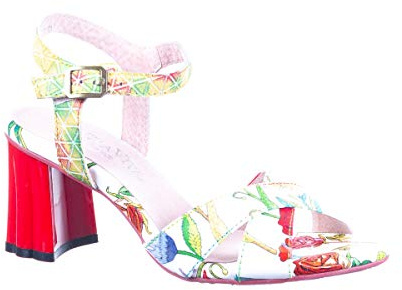Laura Vita Ficdjio 01, Sandali Peeptoe Donna, Bianco, 39 EU
