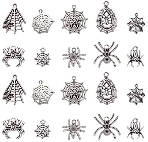KitBeads Antik-Silber-Anhänger, gemischte Stile, Vintage, sortiert, tibetische Charms für Schmuckherstellung, Armbänder, Großpackung, Silber