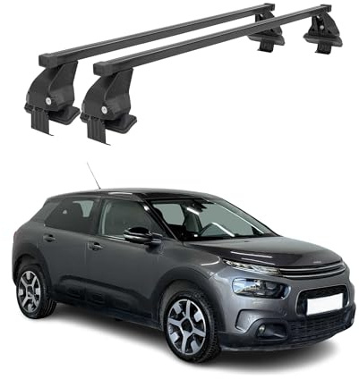 Menabo Querträger kompatibel mit Citroen C4 Cactus II 2018-2024 Schwarz