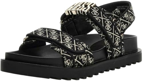 GUESS dam remsandal FABELIS, Svart guldgul, 39 EU