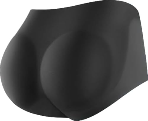 MuistA Dam rumpa push up trosor med avtagbar stoppning rumplyft trosor shapewear underkläder rembyxor, svart, S-M