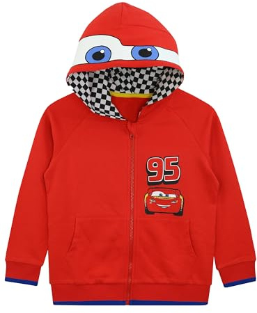 Disney Felpa Lightning McQueen | Maglietta Cars | Felpa Bambini | Rosso | 2-3 Anni