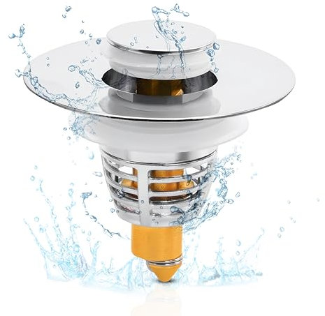 TEKONDA Waschbeckenstöpsel 32-42mm Pop Up Waschbeckenstöpsel Abfluss Waschbecken Abflussstöpsel Edelstahl Ersatzteil Stöpsel für Spülbecken für Küche, Badezimmer
