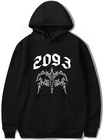 RYSXJLX Yeat 2093 Album Hoodie Rapper Yeat Merch Women Men Casual Long Sleeve Sweatshirt Streetwear (L,black)