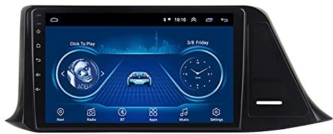 Nav Reproductor estéreo para automóvil Receptor Radio Navegación por satélite - Aplicable para Toyota CHR 2016-2018, Andoid GPS Bluetooth USB Audio Altavoz FM 9 Pulgadas, Control del Volante,