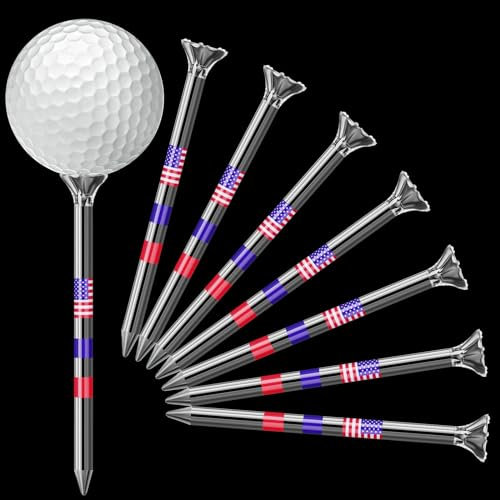 Rolitwils 8,9 cm Golf-Tees, 50 Stück, unzerbrechliche Kunststoff-Tees mit großem Becher und 8 Zinken, reduziert Reibung und seitliches Drehen, lange Golf-Tees für Herren, unverzichtbares Golfzubehör