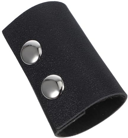 Baluue Hochwertiger Leder Haargummi Damen Pferdeschwanz Halter Robust Schonend Komfortabel Einfaches Design Für Mädchen Alltag Büro Party Schwarz Metallverschluss Langlebig Und Praktisch