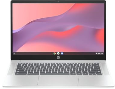 HP Chromebook 14a-nf0008nl, Intel N100, 4GB RAM LPDDR5, 64GB eMMC, Display 14 HD IPS 250 Nits, Antiriflesso, Micro-edge, Grafica Intel UHD, 720p Privacy Cam TNR, ChromeOS, Argento