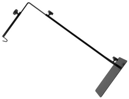 Happyyami Supporto per Lampada Rettili Regolabile in Metallo Nero