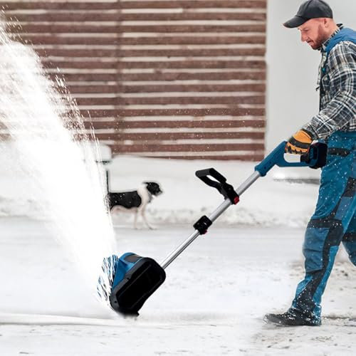 Genérico Pala quitanieves, soplador de Nieve a batería de 2800 R/min, para fábricas, escuelas y hogares, Ancho de Limpieza de 31 cm y Profundidad de Limpieza de 15 cm, Pala quitanieves Manual para el