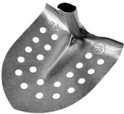 Milageto Metal Sifting Spade Drain Spade Acero de Alto Carbono Heavy Duty Alcantarillado Herramienta de Limpieza Pala para Alcantarillado Al Aire, Puntiagudo, Los 24x22x16cm