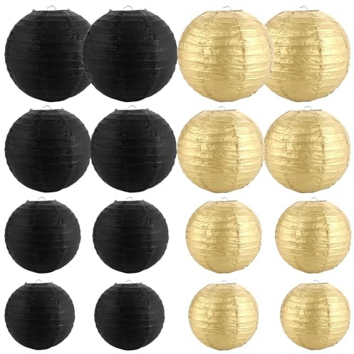 MUXHEL 16 lanterne di carta, lanterne di carta, rotonde da appendere, paralume di carta, paralume rotondo, paralume di carta, lanterna di carta, lanterna di carta, per matrimoni, compleanni, feste