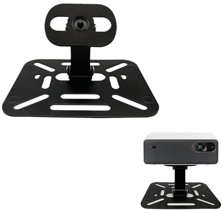Alleshelfer Soporte para proyector de acero inoxidable, soporte ajustable para proyector, conector de rosca universal de 1/4 pulgadas