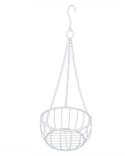 Toyvian Hängender Blumenampel Pflanzer Halter Aus Eisen Weißer Wandornament Pflanzenhalter Für Balkon Und Garten Dekorativ Und Platzsparend Langlebig Und Sicher Im Gebrauch