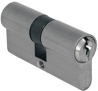 Amig - Låscylinder - Storlek: 80 mm (40-40) - 6 stift - Anti-dricks- och stötskyddssystem - Borrskydd - Inkluderar 3 nycklar - 65 mm fästskruv