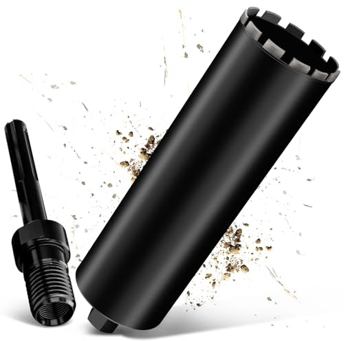 Couronne de forage diamantée 132 mm, SDS Max, L 460 mm, foret à carotter 1¼ | Couronne de forage Turbo de 10 mm pour béton, béton armé, maçonnerie, pierre, couronne de forage diamantée pour perceuse