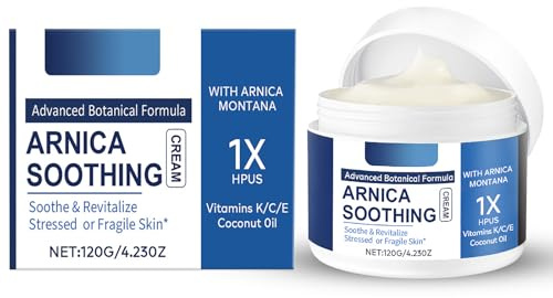 Arnica Bruise Cream Extra Strength & Soothing Cream - Fast-Acting for Improving the Appearance of Bruises & Swelling | High-Strength Arnica Montana, Vitamins K/C/E | 4.23 oz/120 g