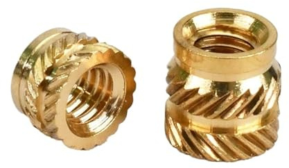 KSeSii 5-50pcs M1.6 M2 M3 M4 M5 M6 M8 M10 Brass Heat Insert Nut Knurled Hot Melt Insertnut Heating Inserts 3d Printer Nuts Threaded Nutinsert(Length 2mm,M2(OD3mm) 50Pcs)